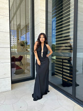 Load image into Gallery viewer, Misha Celine Maxi Gown Black