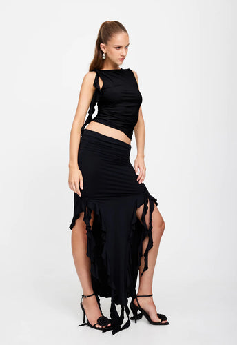 Rendevouz Skirt & Top Set Black