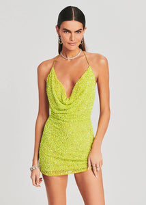 Retrofete Mich Dress Lime