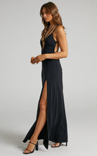 Load image into Gallery viewer, Cross back cut out gown (black)