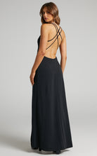 Load image into Gallery viewer, Cross back cut out gown (black)