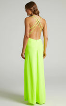 Load image into Gallery viewer, Cross back cutout gown (neon green)