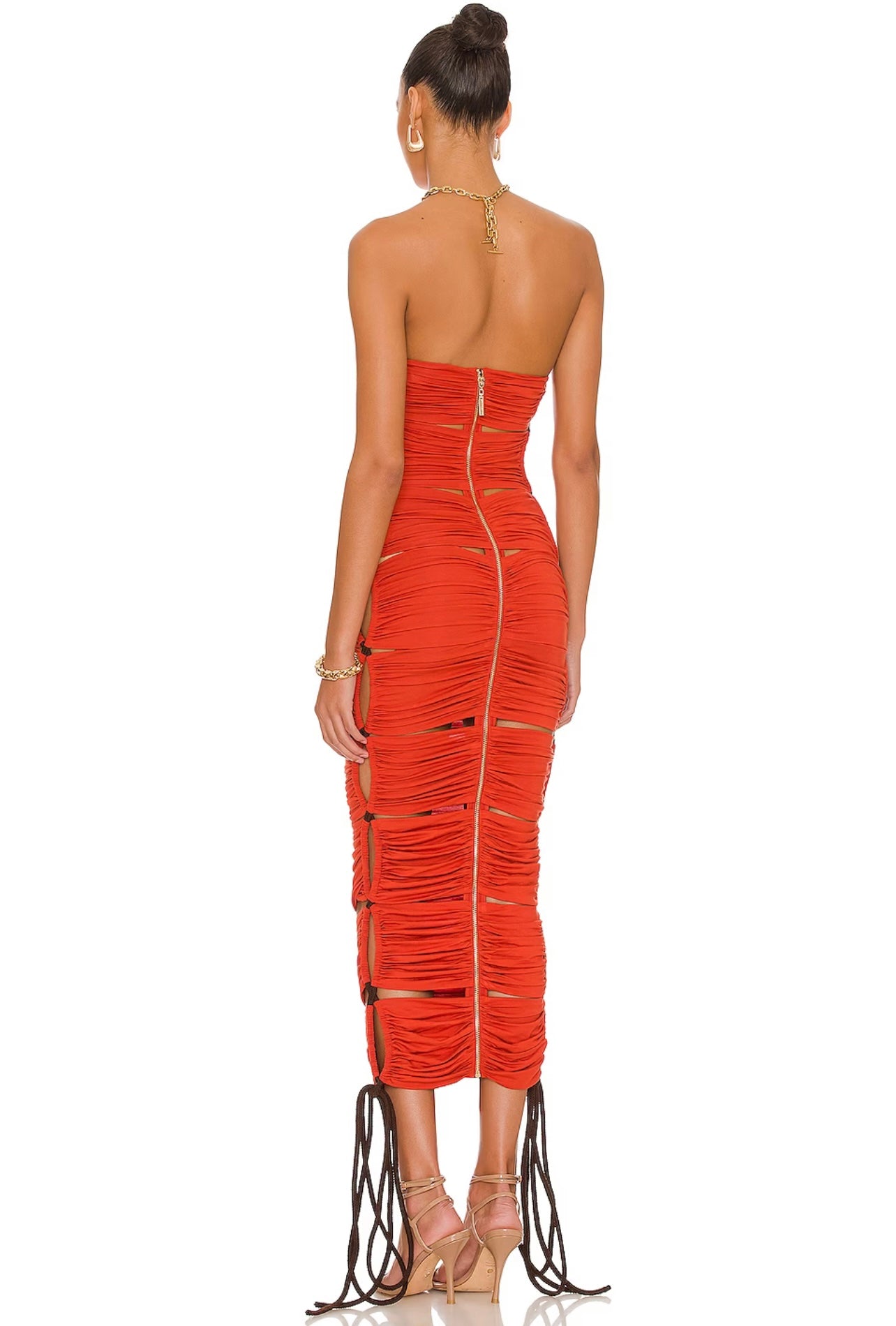 Bronx and Banco Rafaelly Dress Orange STYLE GO ROUND