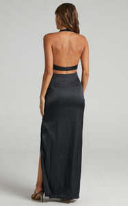 Ariel satin cutout dress
