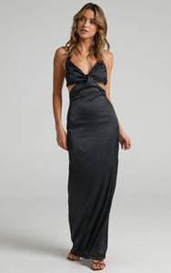 Ariel satin cutout dress